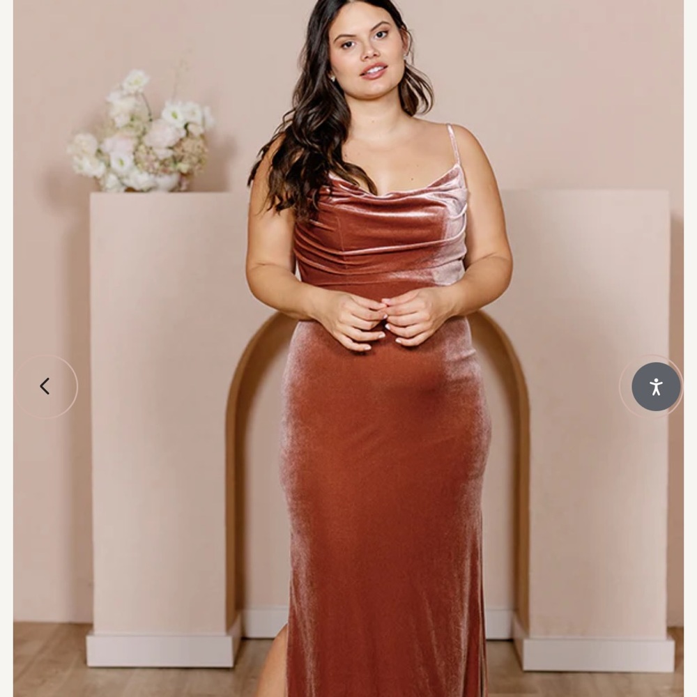 Revelry size 8 Skye Velvet Dress Rust